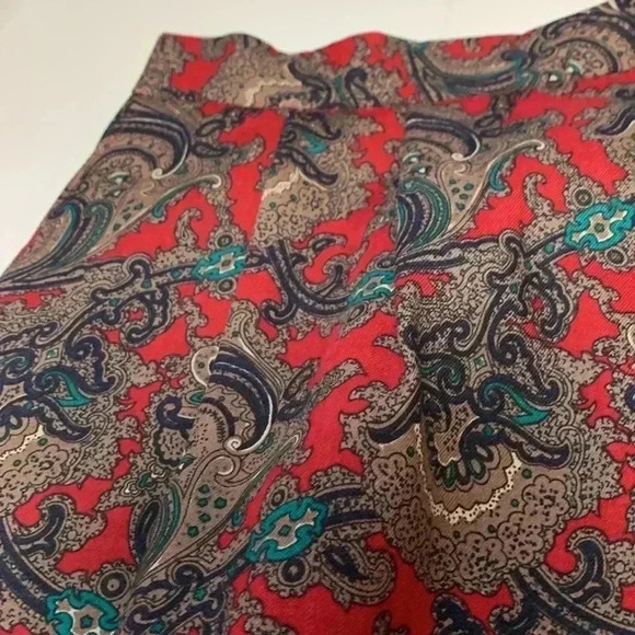 Vintage NWOT Oval Room Paisley Midi Skirt w gorgeous pleats down the front - Picture 8 of 9